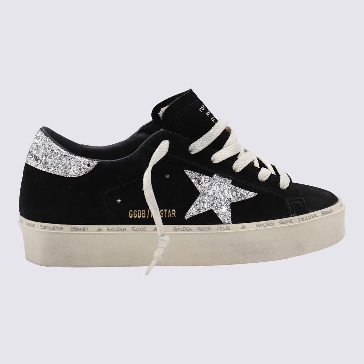 Golden Goose Black Leather Hi Star Sneakers