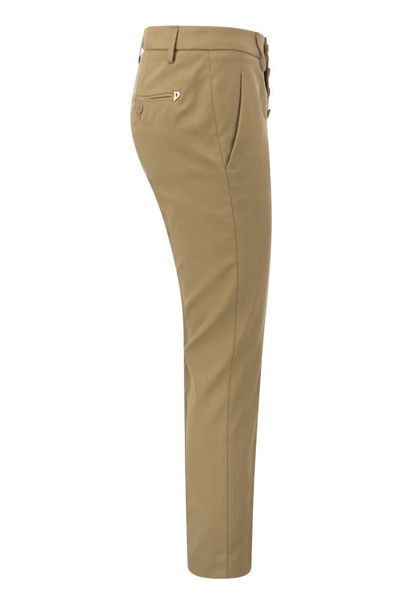 Dondup Carmen - Slim Gabardine Lyocell Trousers