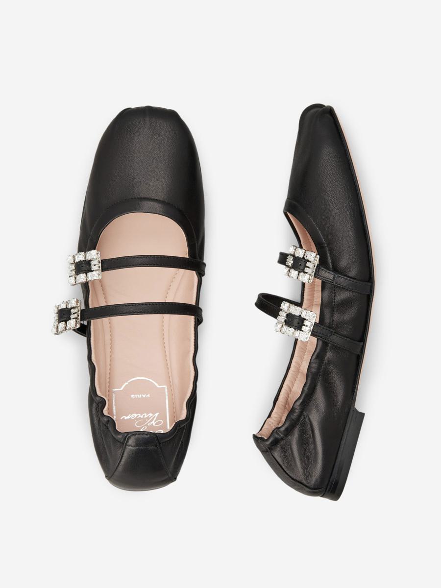 Roger Vivier Leather Ballerinas With Belt