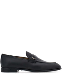 Salvatore Ferragamo Hammered Leather Gancini Loafers Shoes
