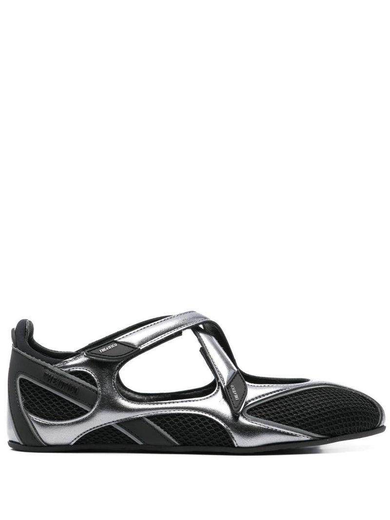 The Attico Black Leather 'Floor 01' Flats