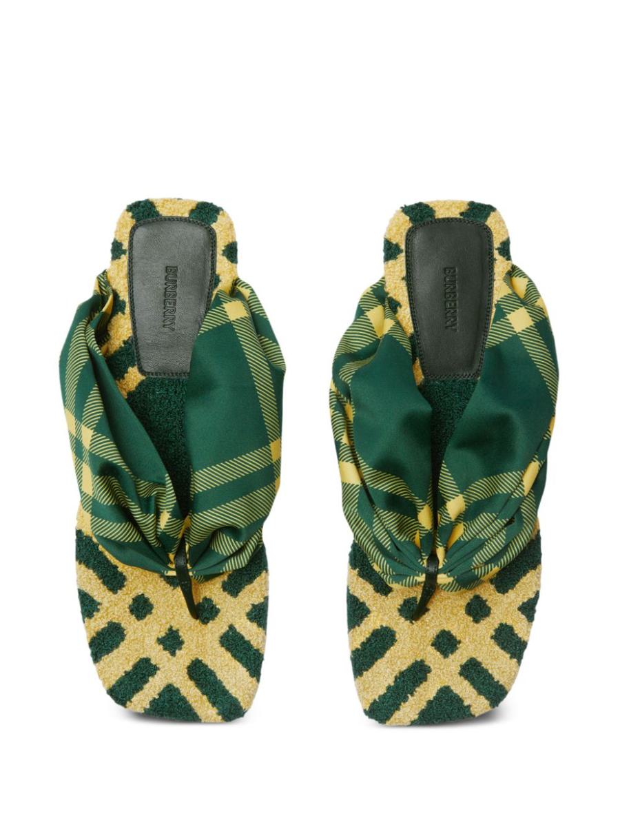 Burberry Pool Check Thong Sandals