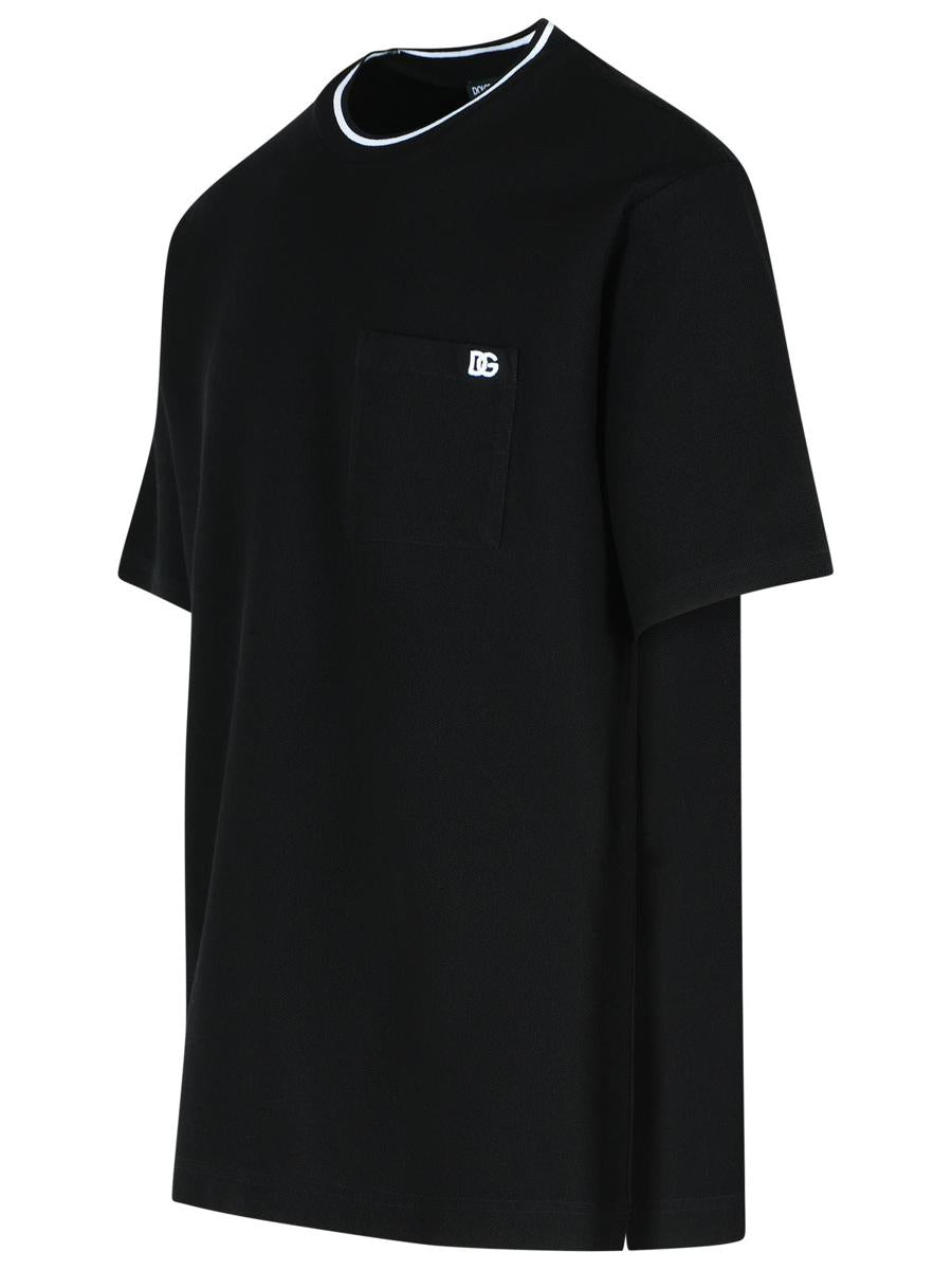 Dolce & Gabbana Black Cotton T-Shirt
