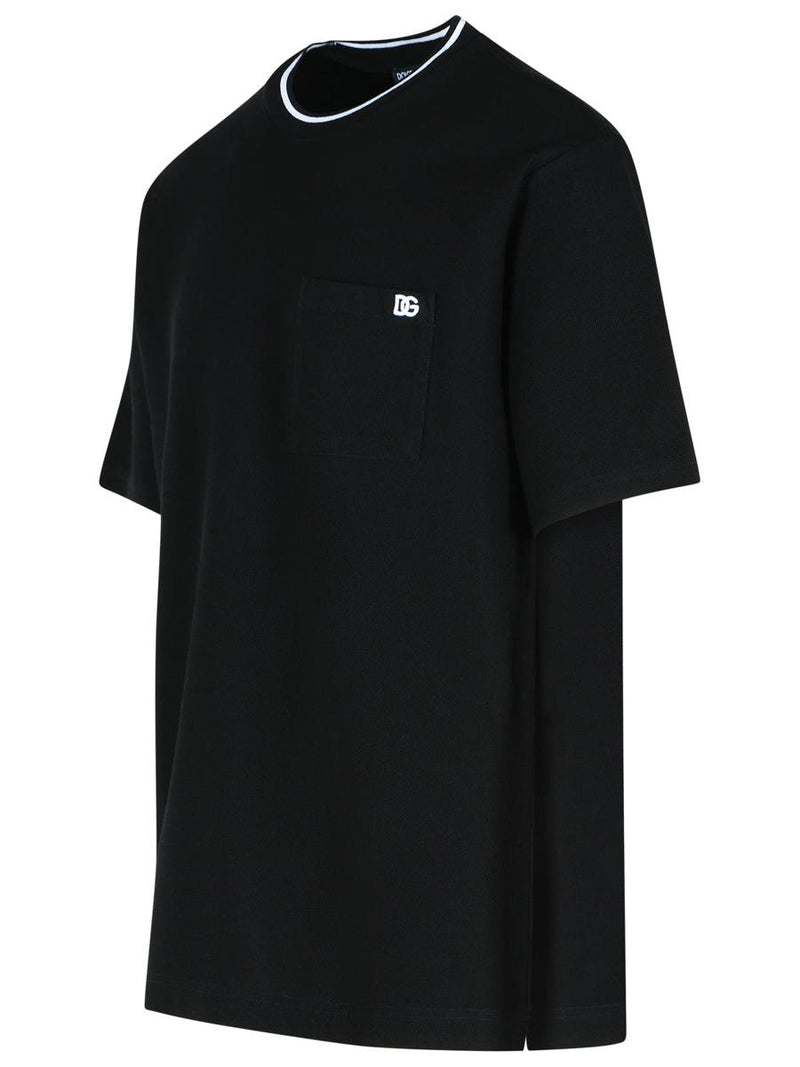 Dolce & Gabbana Black Cotton T-Shirt