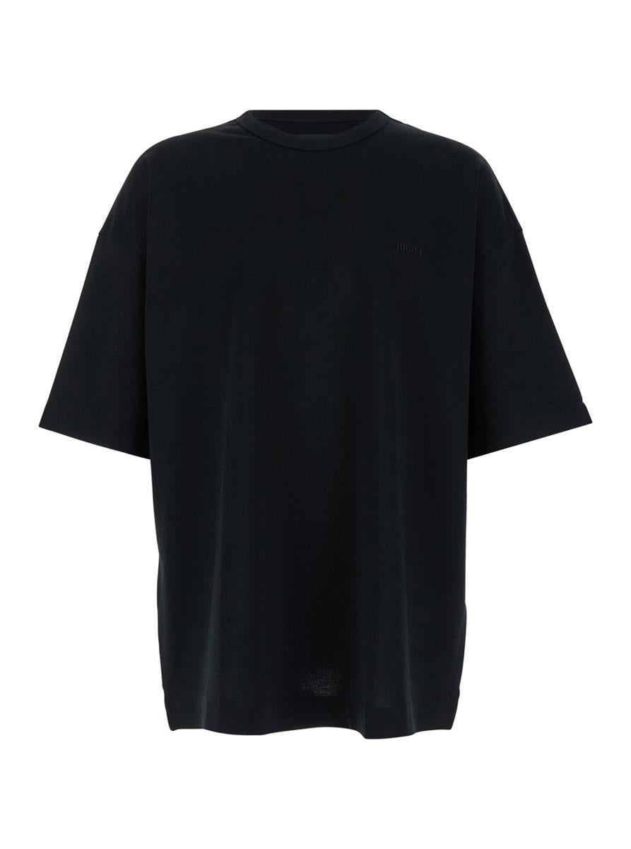 Black Oversize T-Shirt With Rear Graphic Print In Cotton Man