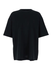 Black Oversize T-Shirt With Rear Graphic Print In Cotton Man