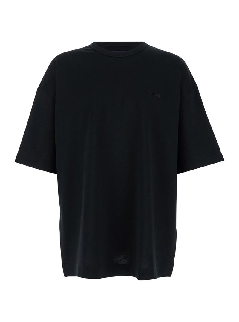 Black Oversize T-Shirt With Rear Graphic Print In Cotton Man