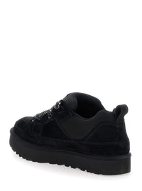 'Lo Lowmel' Black Sneakers With Mesh Inserts And Logo On The Side In Suede Man