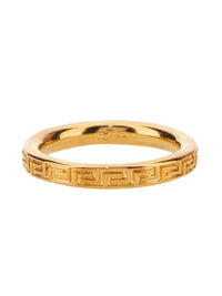 Versace Anello Con Chiave Greca Incisa