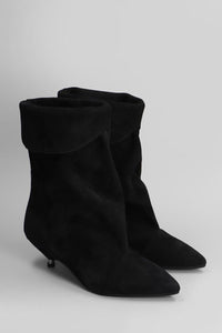 Gisel Moire Miriam Low Heels Ankle Boots