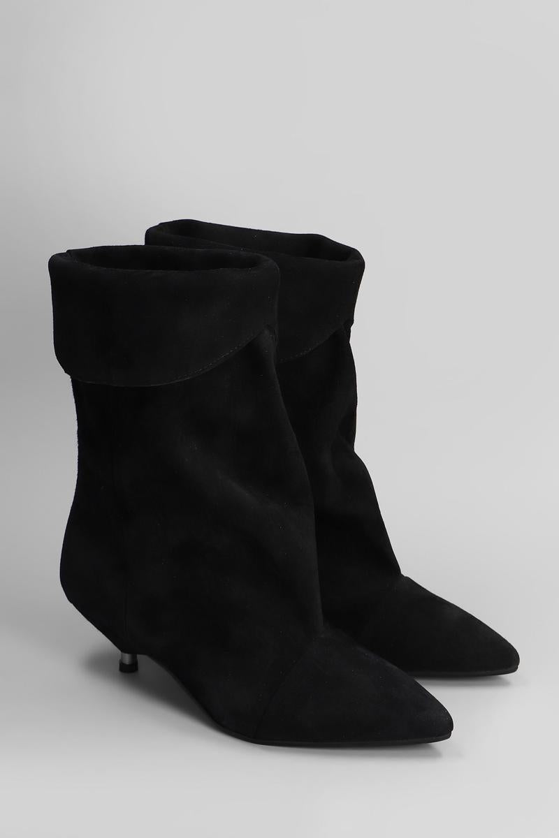 Gisel Moire Miriam Low Heels Ankle Boots