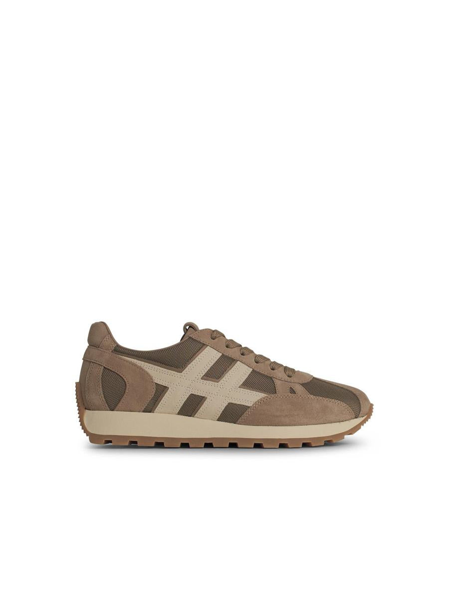 Hogan 'H671' Beige Fabric Sneakers