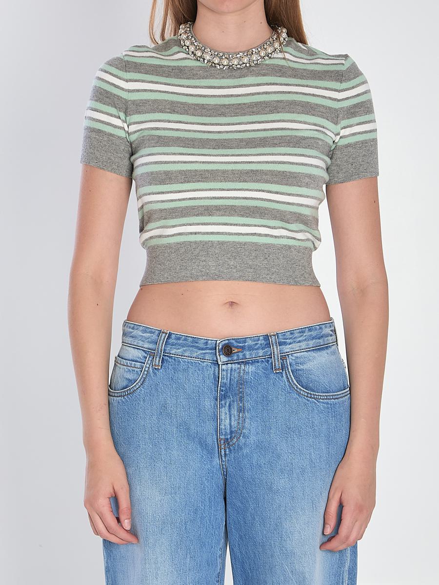 Striped Cropped T-Shirt