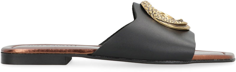 Just Cavalli Elisie Leather Slides