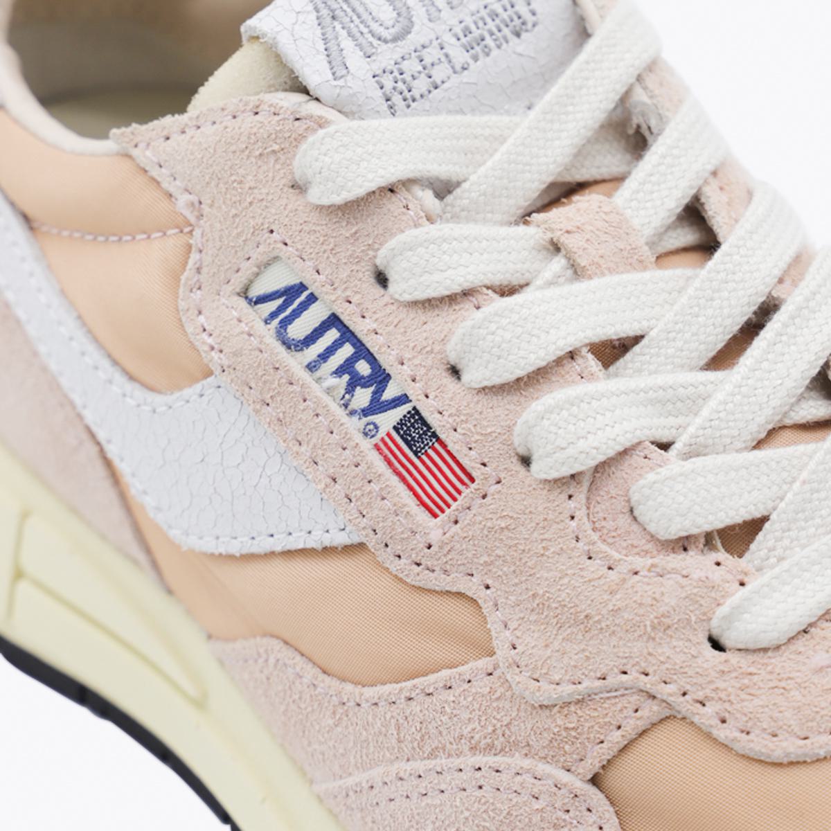 Autry Beige Leather Reelwind Sneakers