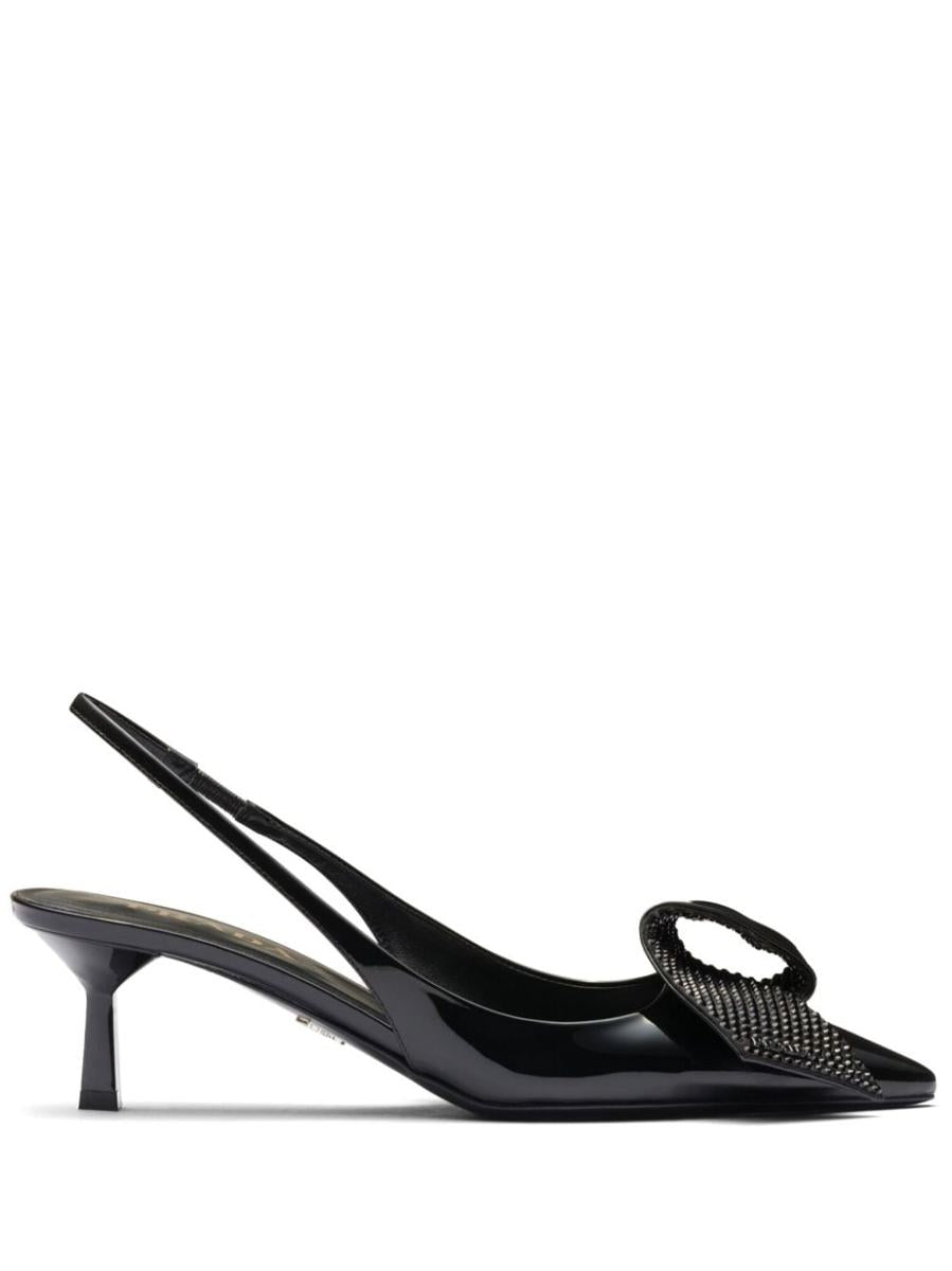 Prada 55Mm Crystal-Embellished Slingback Pumps