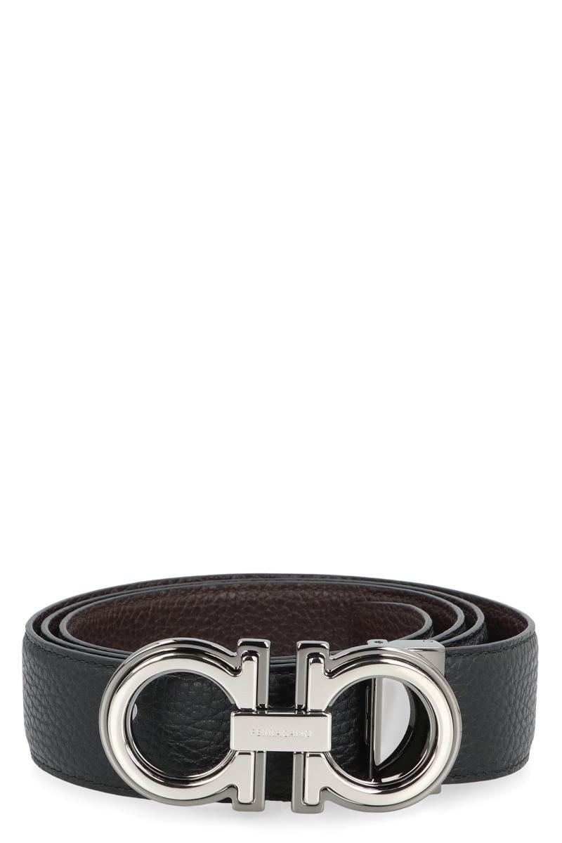 Salvatore Ferragamo Gancini Reversible Leather Belt