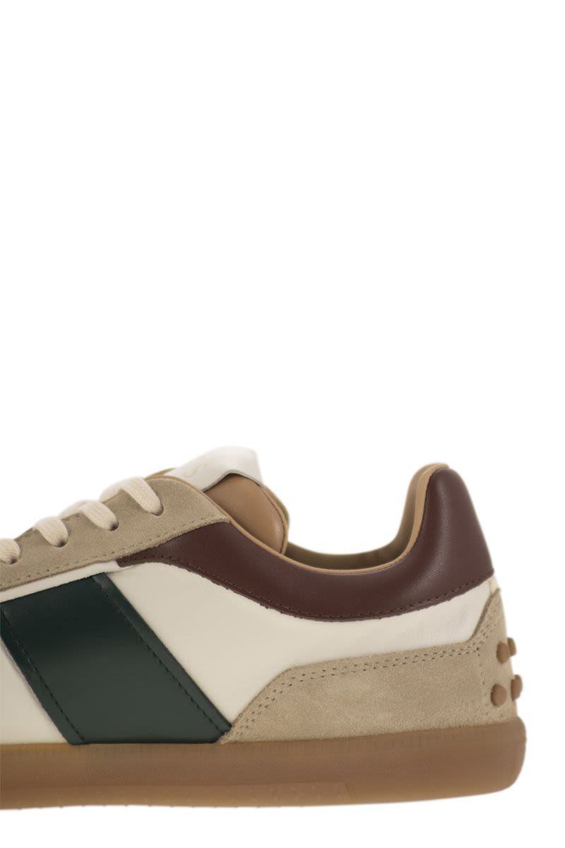 Tod'S Suede Leather Tabs Sneakers