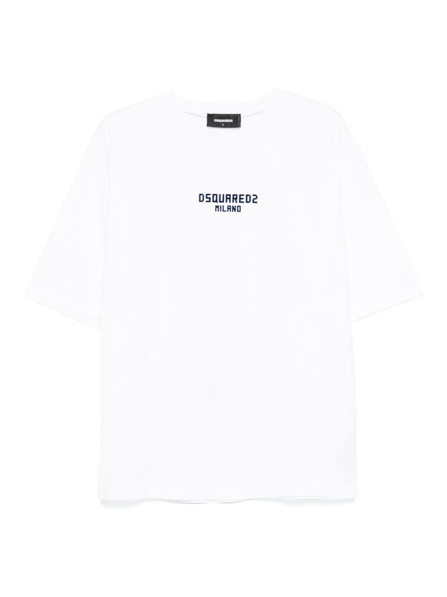 DSQUARED2 White Cotton T-Shirt With Logo