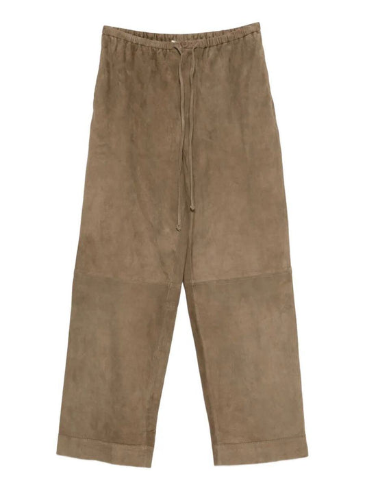 By Malene Birger "Joanni Suede" Wide Leg Trousers Clothing