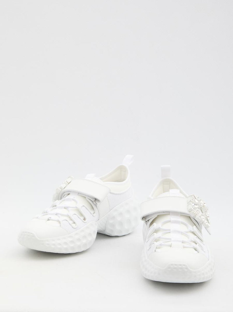 Sneakers With Crystal-Embellished Buckle