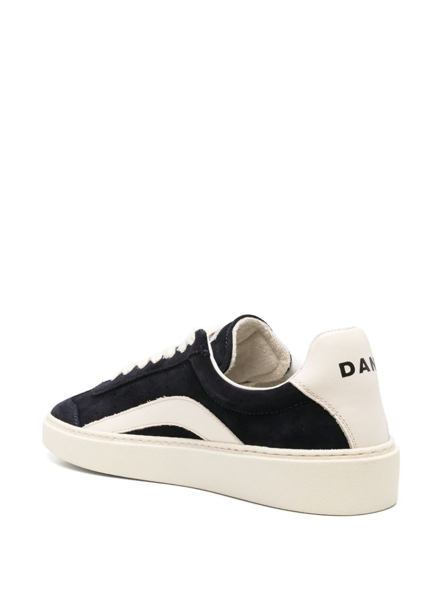 DSQUARED2 Black And White Calfskin Sneakers