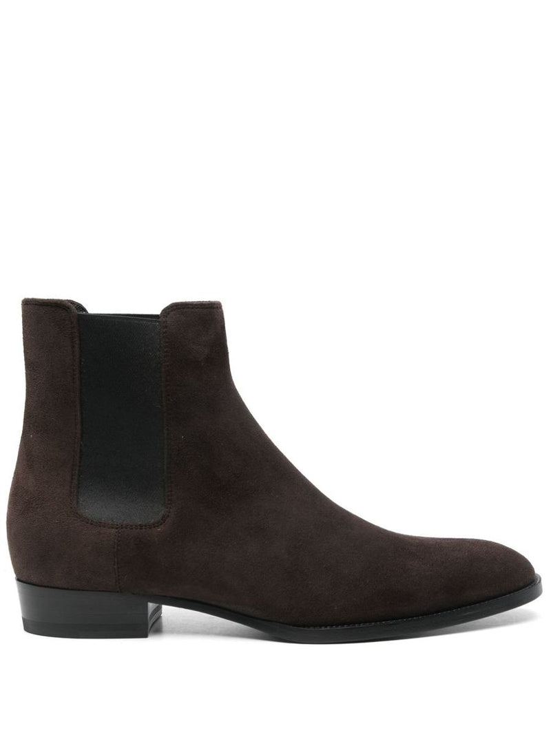 Saint Laurent "Chelsea Wyatt" Suede Ankle Boots