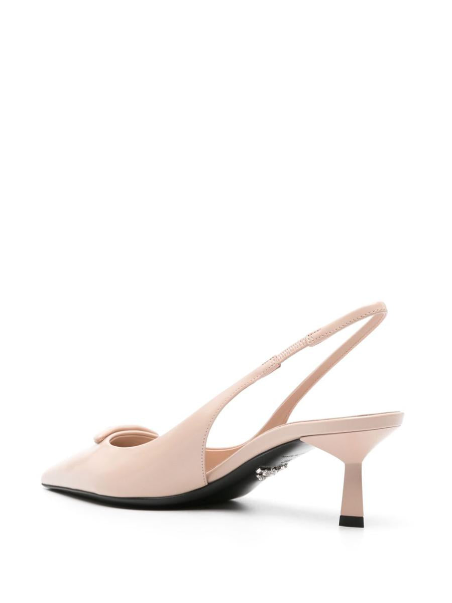 Prada Brushed Leather Slingback Pumps