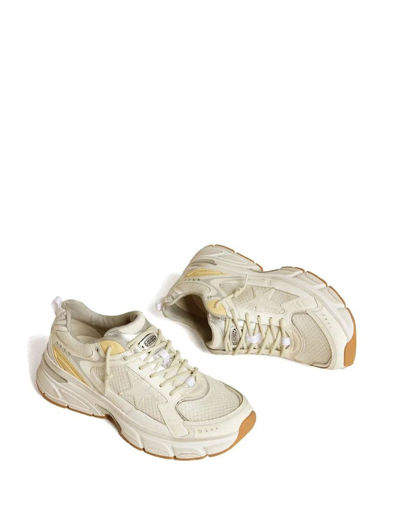 Golden Goose "Lightstar" Leather Net And Suede Upper Tpu Star Net Heel And Spur Sneakers Shoes