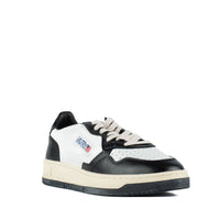 Autry Black And White Leather Two-Tone Medalist Low Sneakers