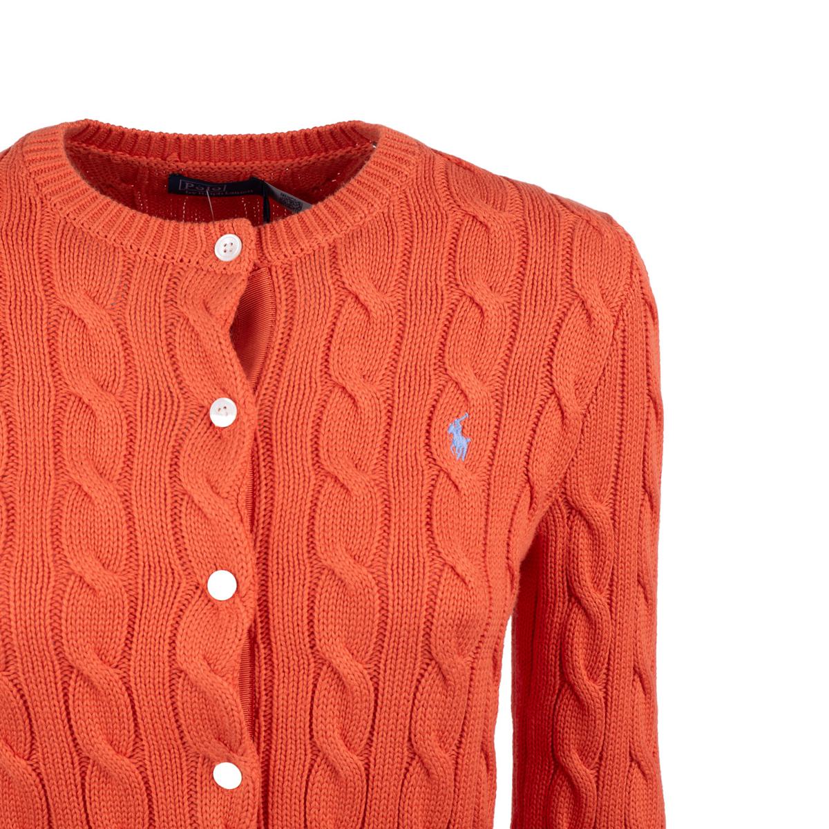 Ralph Lauren Solar Sky Cotton Cable-Knit Crew Neck Cardigan