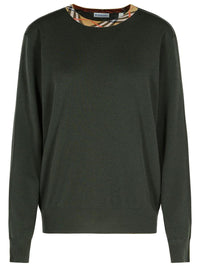 Burberry 'Michael' Dark Green Wool Sweater