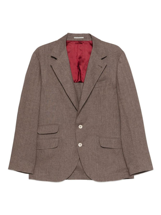 Brunello Cucinelli Linen Single-Breasted Jacket