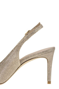 Stuart Weitzman Stuart Power - Metallised Fabric Slingback