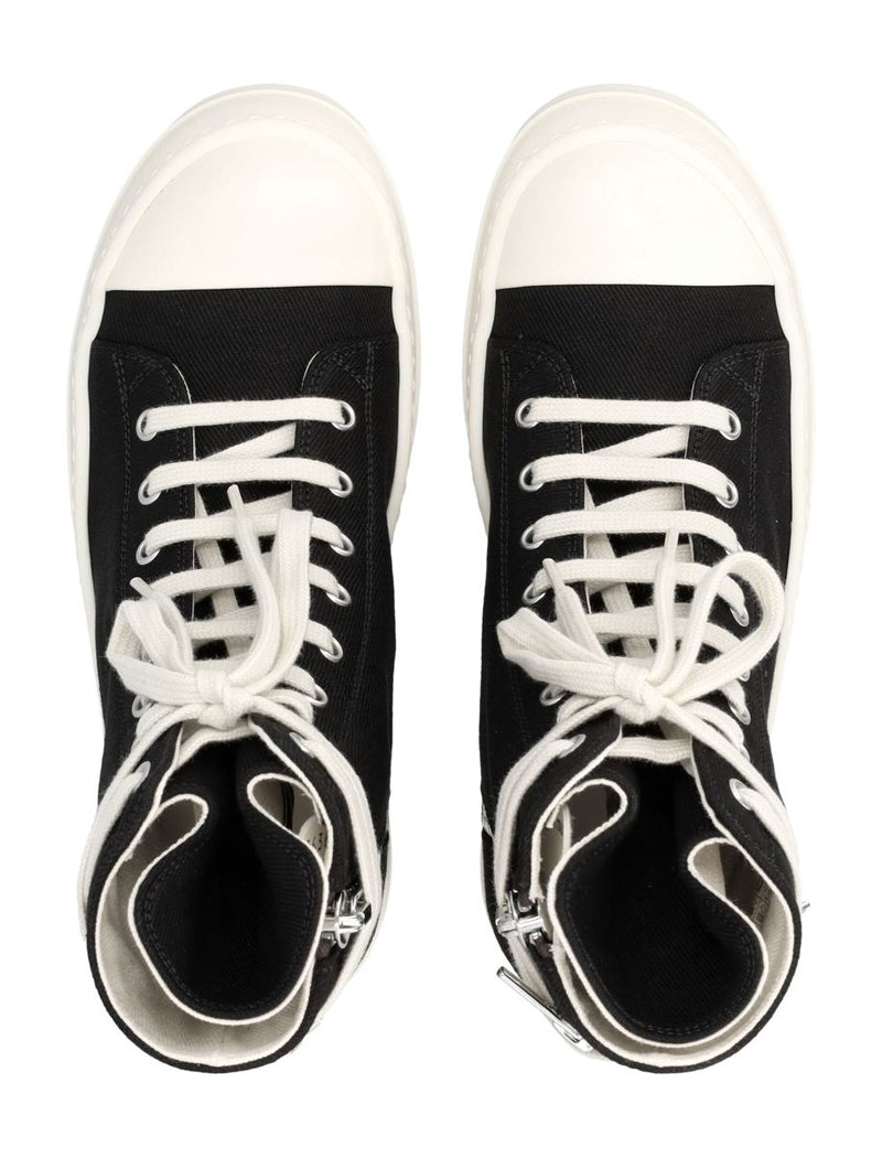 Rick Owens Drkshdw Women'S Cargo Sneaks In Black Overdyed Denim