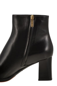 Santoni Medium Heel Leather Ankle Boot