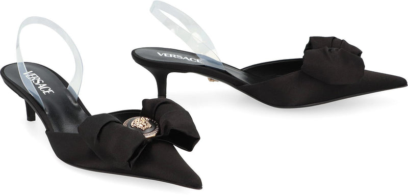 Versace Alia Satin Slingback Pumps