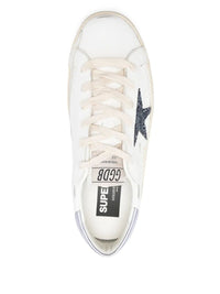 Golden Goose "Super Star" Leather Upper And Toe Glitter Star Laminated Heel. Shoes