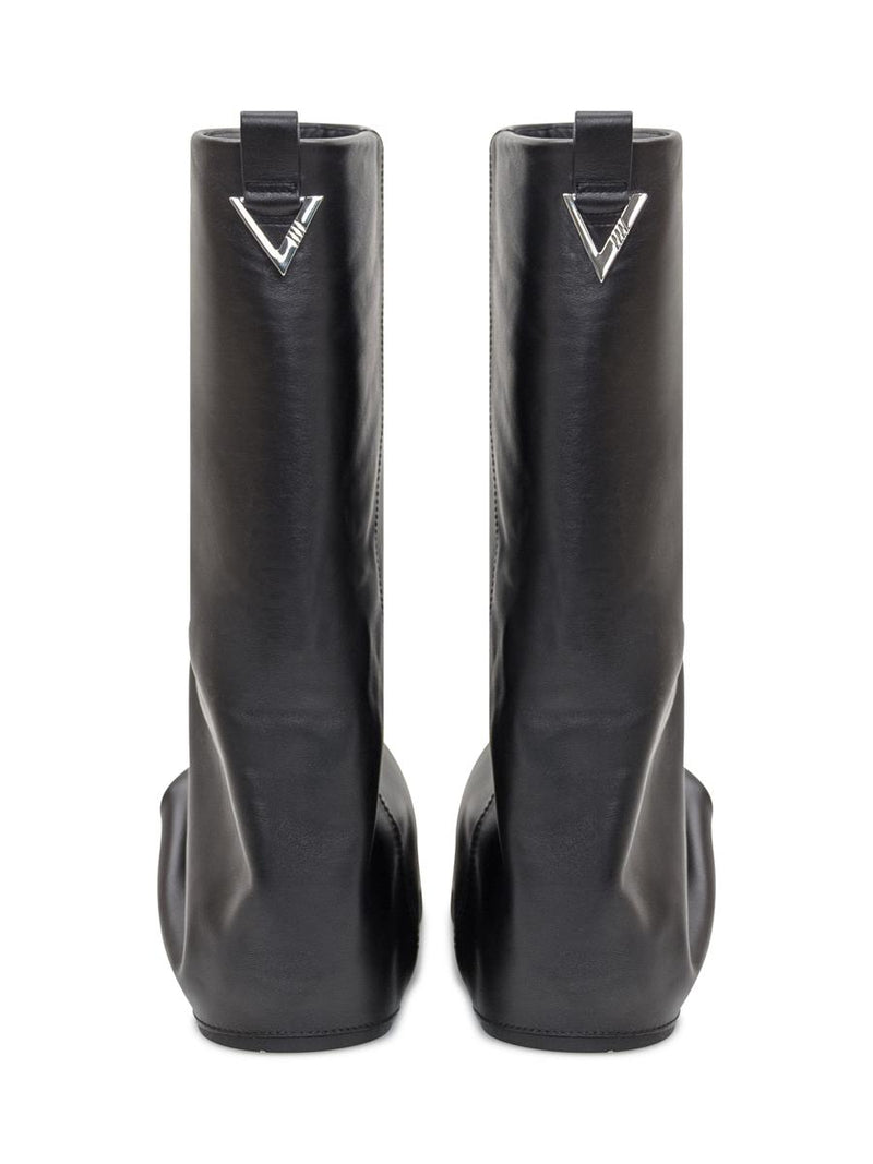 The Attico Black Leather Boot The Attico