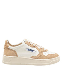 Autry Leather And Suede Sneakers With Glitter