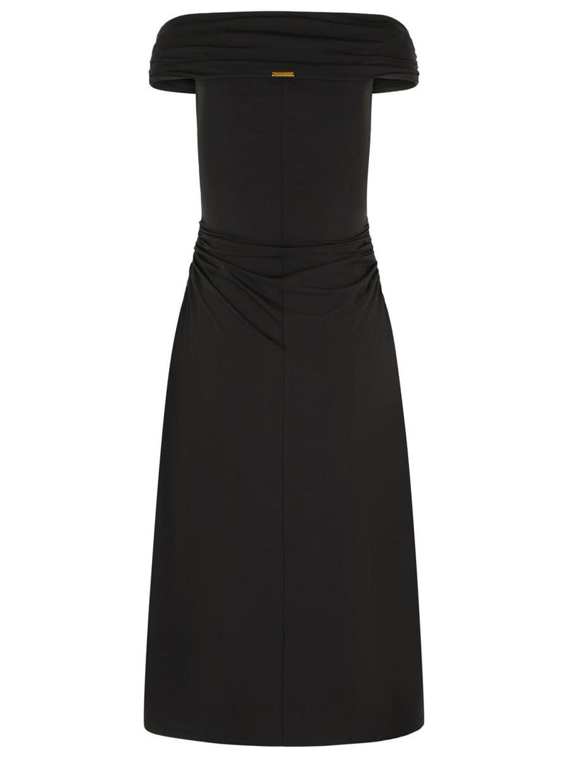 Michael Kors 'Longuette' Viscose Blend Dress With Bare Shoulders
