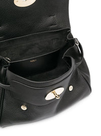'Alexa' Black Handbag With Adjustable And Removable Shoulder Strap And Magnetic Closure In Granied Leather Woman