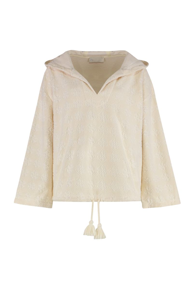 Tory Burch Terry Hooded Sweatshirt