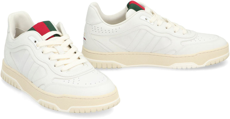 Gucci Re-Web Leather Low-Top Sneakers