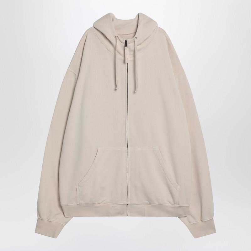 Maison Margiela Oversized Écru Hoodie With Numeric Logo