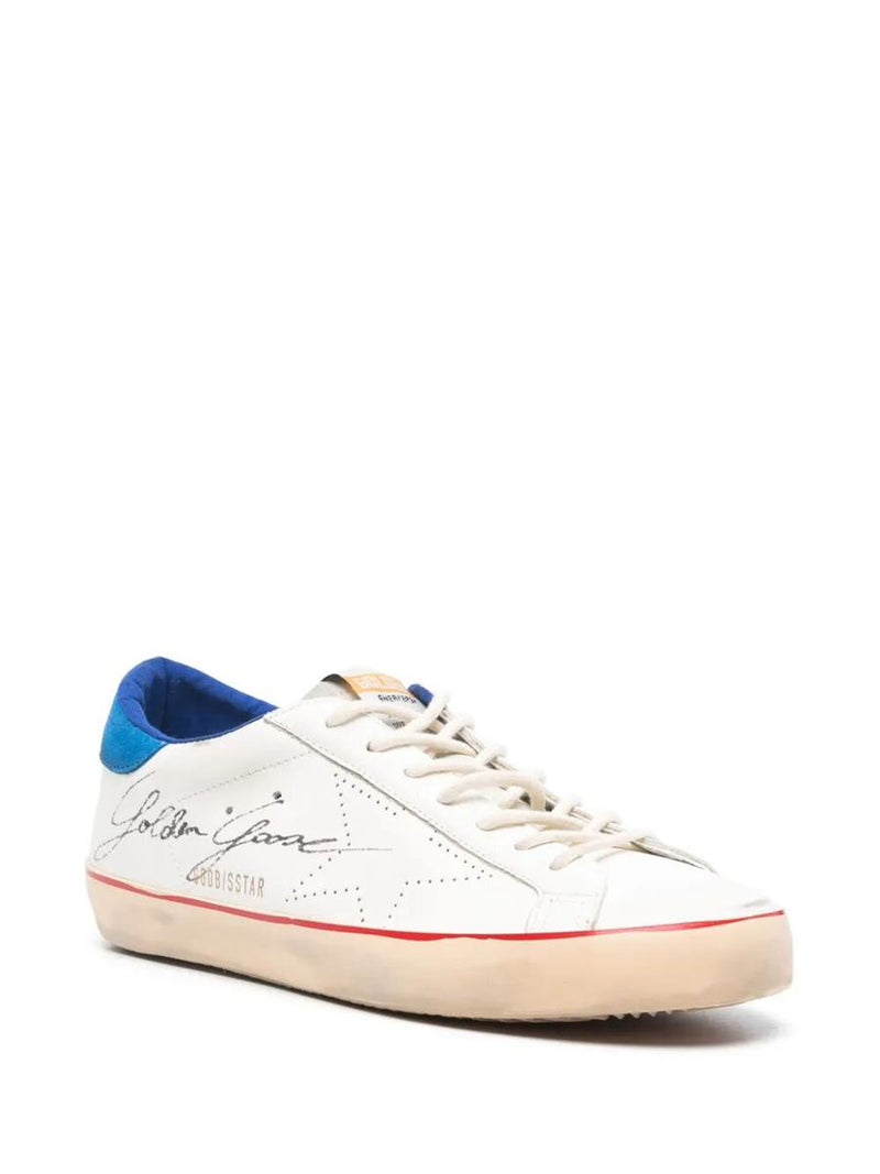 Golden Goose "Super Star" Leather Upper With Signature Suede Tongue And Heel Skate Star Sneakers Shoes