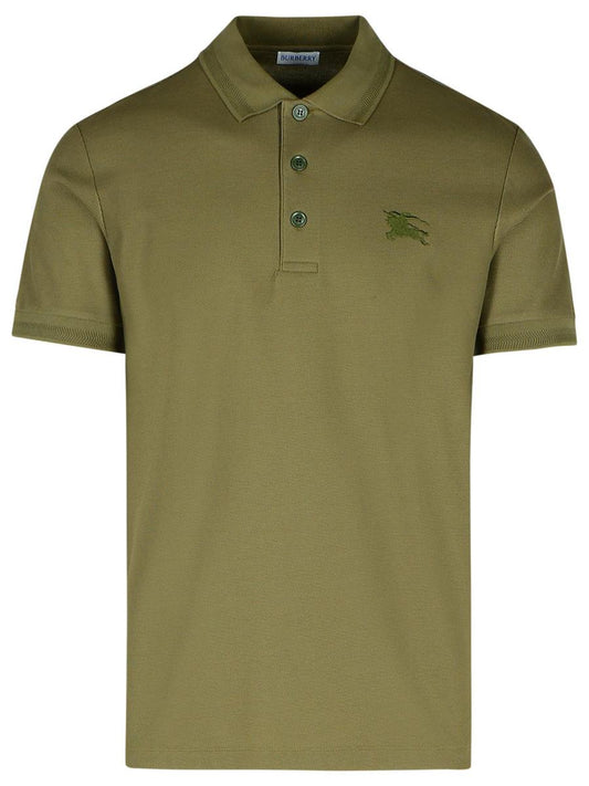 Burberry 'Eddie' Green Cotton Polo Shirt