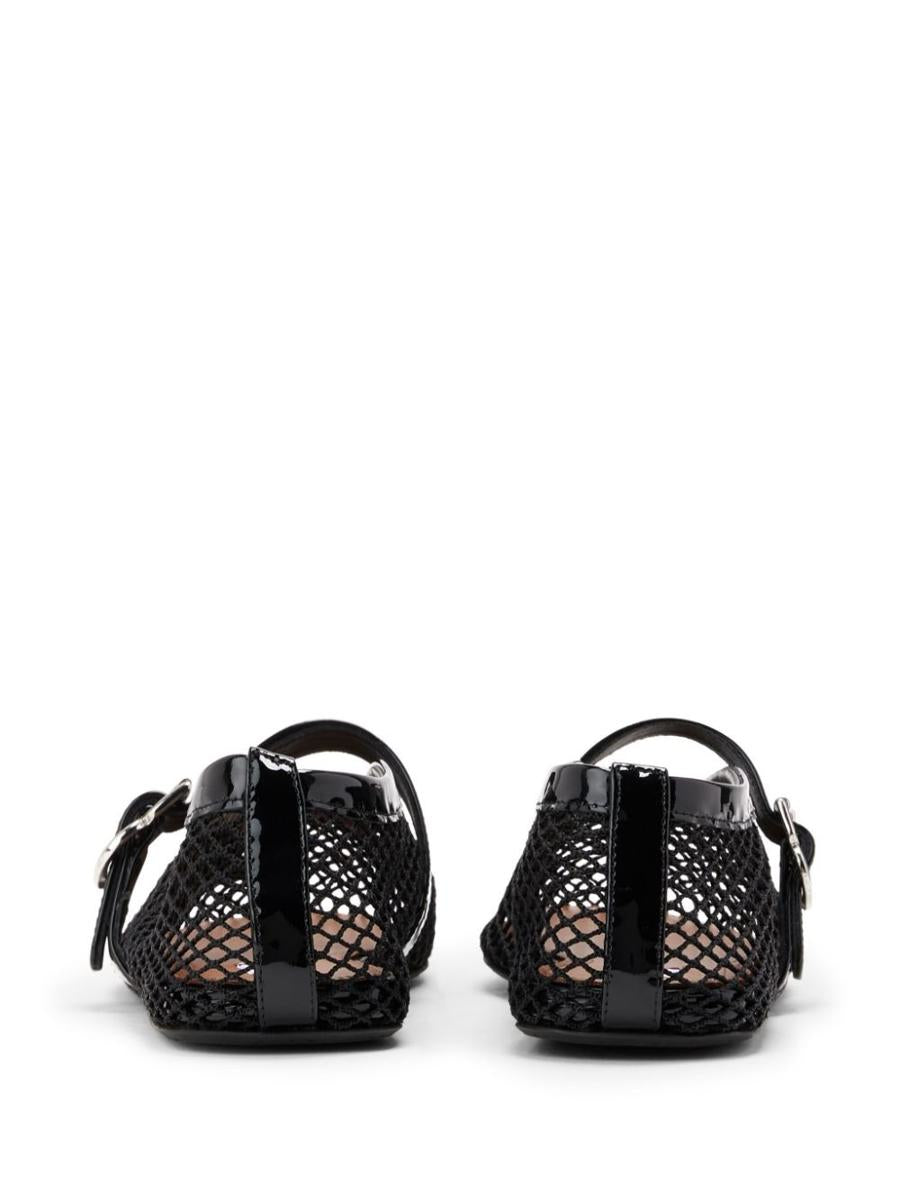 Alaïa Ballet Flats In Fishnet Shoes