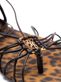 Saint Laurent Ankle Strap Babylone Flat Sandals Shoes