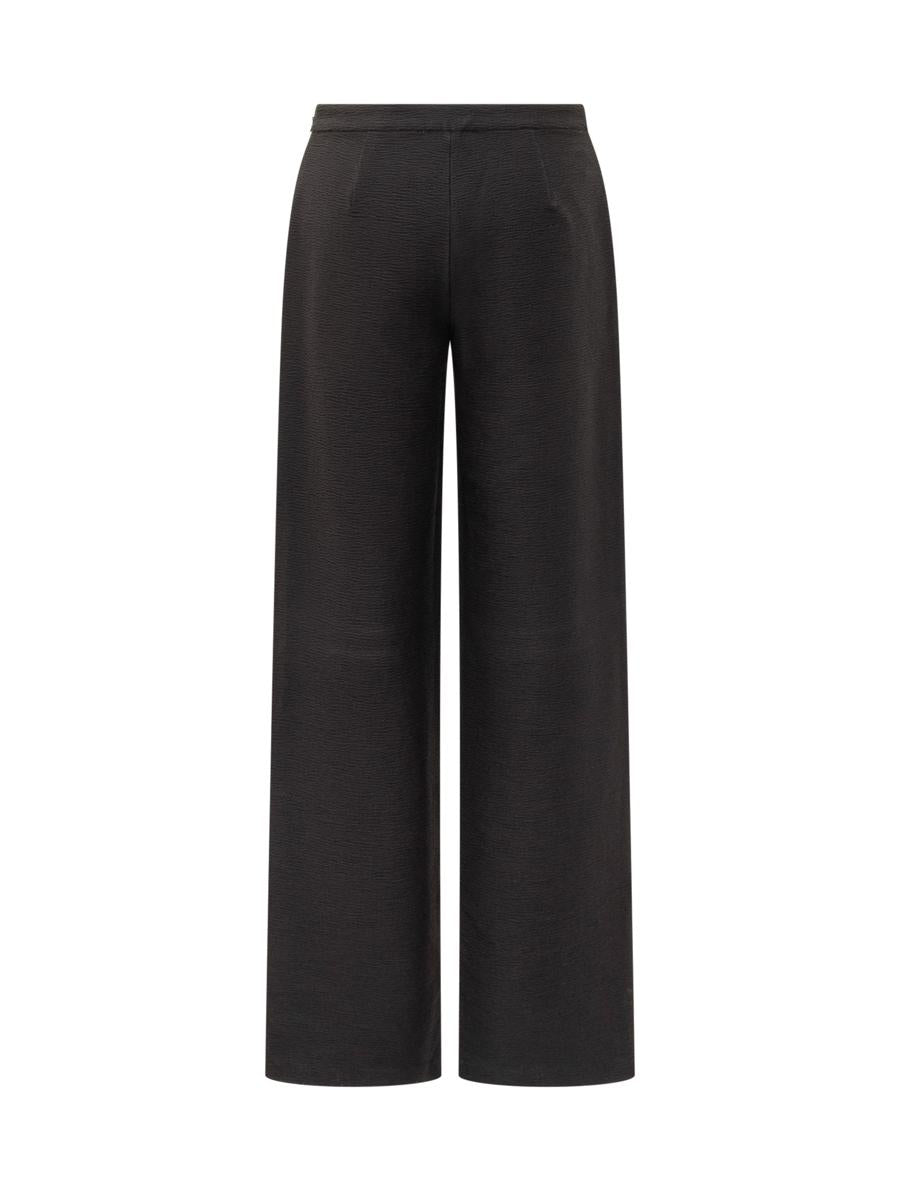Emporio Armani Exterior Women'S Black Wide Leg Trousers